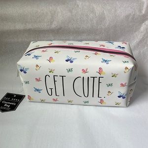 Rae Dunn GET CUTE. Cosmetic Bag